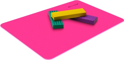 Доска для лепки Silwerhof 957012 Neon прямоугольная A5 пластик 1мм розовый