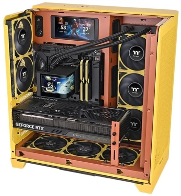Система водяного охлаждения Thermaltake MAGCurve 360 Ultra ARGB Soc-AM5/AM4/1200/1700/1851 черный 4-pin 32.8-35.1dB Al LCD Ret (CL-W453- PL12SW-A)