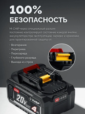 Гайковерт Зубр ГБУ-350-41 40Вт аккум. патрон:квад.3/4"