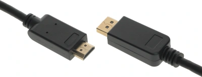 Кабель аудио-видео Buro v. 1.2 DisplayPort (m)/HDMI (m) 2м. позолоч.конт. черный (BHP DPP_HDMI-2)