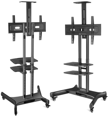 Стойка для телевизора Onkron TS1552 черный 40"-70" макс.60.5кг напольный мобильный