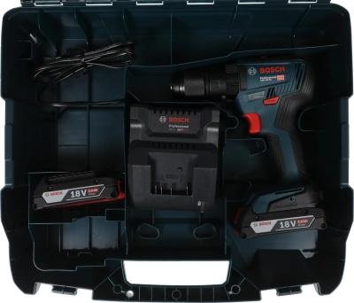 Дрель-шуруповерт Bosch GSB 18V-50 + L аккум. патрон:быстрозажимной (кейс в комплекте) (06019H5100)