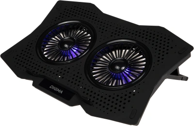 Подставка для ноутбука Digma D-NCP180-2x110 18" 410x280x34мм 20дБ 2xUSB 2x 110ммFAN 700г пластик ABS черный