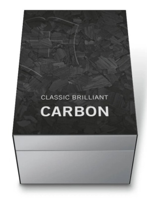 Нож перочинный Victorinox Classic Brilliant Carbon (0.6221.90) 58мм 5функц. черный/серебристый подар.коробка
