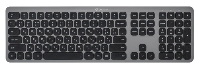 Клавиатура + мышь Оклик 300M клав:серый мышь:серый/черный USB беспроводная slim (1488402)