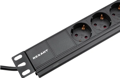 Блок распределения питания Rexant 04-0301-1 гор.размещ. 6xSchuko базовые 10A C14 2м
