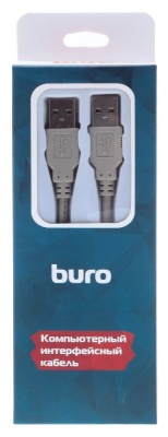 Кабель Buro USB A(m) USB A(m) 1.8м (BHP RET USB_AM18) серый (блистер)
