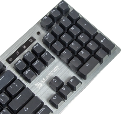 Клавиатура A4Tech B760 механическая серый USB Multimedia for gamer LED (B760 GREY (BLACK SWITCH)) кабель 1.8м