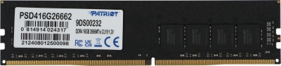 Память DDR4 16GB 2666MHz Patriot PSD416G26662 Signature RTL PC4-21300 CL19 DIMM 288-pin 1.2В single rank Ret