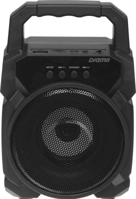 Колонка порт. Digma D-PS1500 черный 10W 1.0 BT 10м 500mAh (SP1500B)