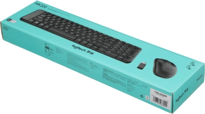 Клавиатура + мышь Logitech MK220 клав:черный мышь:черный USB беспроводная (920-003236)