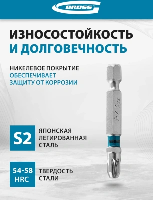 Набор бит Gross 11346 (10пред.) для отверток
