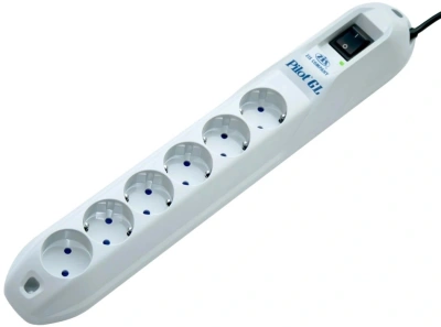 Сетевой фильтр Pilot GL 3м (6 розеток) белый (коробка)