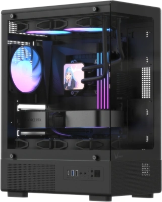 Корпус Formula Crystal Z1CM Plus AR v2 черный без БП mATX 2x120mm 1xUSB2.0 1xUSB3.0 audio bott PSU