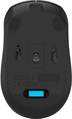 Мышь A4Tech Fstyler FG16CS Air2 черный оптическая 2000dpi silent беспров. USB для ноутбука 3but (FG16CS AIR2 BLACK)