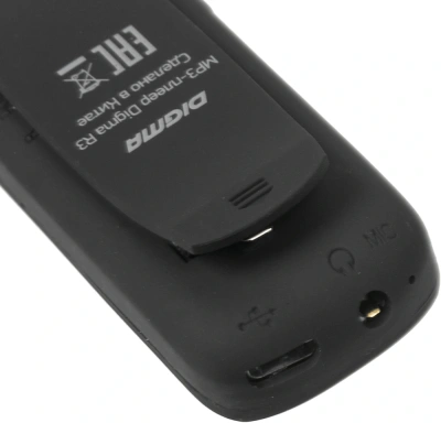 Плеер Flash Digma R3 8Gb черный/0.8"/FM/microSDHC/clip