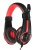 Наушники с микрофоном Оклик HS-L200 черный/красный 2.2м накладные оголовье (359484)