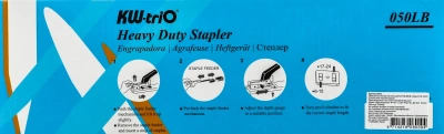 Степлер настольный Kw-Trio 050LB 050-LB 23/6 23/8 23/10 23/13 23/15 23/17 23/20 23/23 (210листов) черный/серый металл/пластик