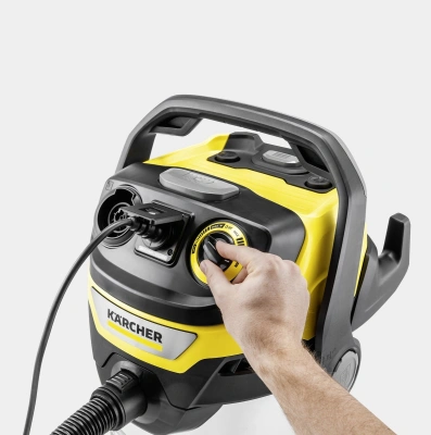 Строительный пылесос Karcher WD 6 P S V-30/8/35/T (YSY) 1300Вт (уборка: сухая/сбор воды/выдув) желтый