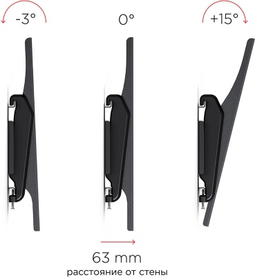 Кронштейн для телевизора Holder LCDS-5071 темный металлик 37"-55" макс.45кг настенный наклон