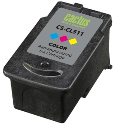 Картридж струйный Cactus CS-CL511 CL-511 многоцветный (12мл) для Canon MP240/MP250/MP260/MP270/MP480/MP490 с чипом