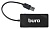 Разветвитель USB 2.0 Buro BU-HUB4-U2.0-Slim 4порт. черный