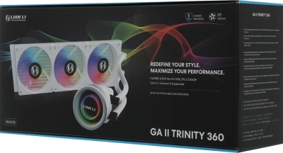 Система водяного охлаждения Lian-Li Galahad II Trinity 360 ARGB Soc-AM5/AM4/1200/1700/1851 белый 4-pin 30dB Al+Cu 280W Ret (G89.GA2T36W.00)
