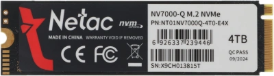 Накопитель SSD Netac PCIe 4.0 x4 4TB NT01NV7000Q-4T0-E4X NV7000Q M.2 2280