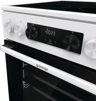 Плита Электрическая Gorenje GEC5C42WG белый стеклокерамика (без крышки)