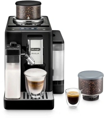 Кофемашина Delonghi Rivelia EXAM440.55.B 1450Вт серебристый/черный