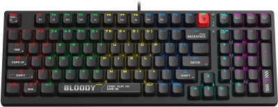 Клавиатура A4Tech S98 механическая черный USB for gamer LED (S98 BLACK) кабель 1.8м