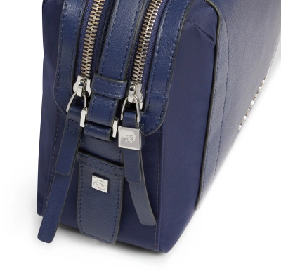 Сумка женская Piquadro Lyra BD4870W92T/BLU темно-синяя нейлон/натур.кожа