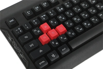 Клавиатура A4Tech Q100 черный USB for gamer LED (Q100 USB) кабель 1.8м