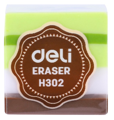 Ластик Deli EH302 прямоугольный 35x35x35мм ассорти индивидуальная картонная упаковка