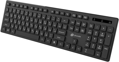 Клавиатура + мышь Оклик S255W клав:черный мышь:черный USB беспроводная Multimedia (1909361)
