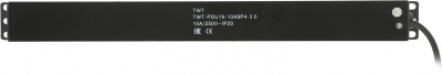 Блок распределения питания Lanmaster TWT-PDU19-10A9P4-3.0 гор.размещ. 9xSchuko базовые 10A C14 3м