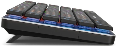 Клавиатура Оклик K615X механическая серый/серебристый USB slim Multimedia for gamer LED (1934413) кабель 1.5м