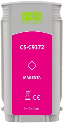 Картридж струйный Cactus CS-C9372 №72 фото пурпурный (130мл) для HP DJ T610/T620/T770/T1100/T1100/T1120/T1200 с чипом