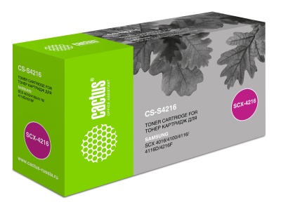 Картридж лазерный Cactus CS-S4216 SCX-4216D3 черный (3000стр.) для Samsung SCX-4016/4116/4216/4216F/SF-560/565/565P/750/755/755P с чипом