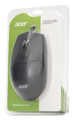 Мышь Acer OMW126 черный оптическая 1200dpi USB 3but (ZL.MCEEE.010)