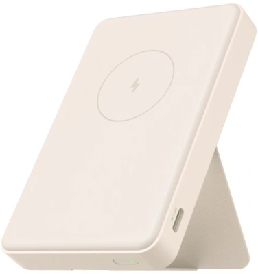 Мобильный аккумулятор Xiaomi BHR9074GL 6000mAh Qi 15W 2.4A USB-C беспров.зар. бежевый