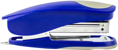 Степлер Kw-Trio 05516BLU Half-strip Pollex 24/6 26/6 (20листов) встроенный антистеплер синий 105скоб