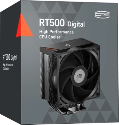 Устройство охлаждения(кулер) PcCooler RT500 Digital Soc-AM5/AM4/1200/1700/1851 черный 4-pin 34.9dB Al+Cu LCD 240W Ret (RT500-BKNWYL-GL)