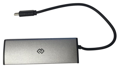 Разветвитель USB-C Digma HUB-4U2.0-UC-DS 4порт. серебристый
