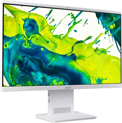Моноблок Acer Aspire S24B-GMTL-U 23.8" Full HD Core Ultra 7 155U (1.7) 16Gb SSD512Gb Graphics Eshell GbitEth WiFi BT 90W клавиатура мышь Cam белый 1920x1080