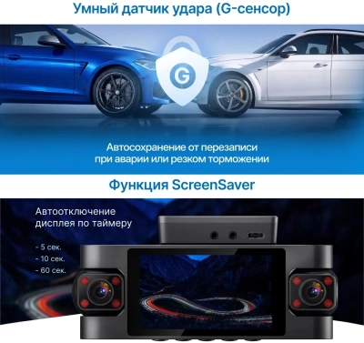 Видеорегистратор TrendVision Proof 360 GPS Ultra черный 2Mpix 2160x3840 2160p 150гр. GPS SigmaStar SSC8838G