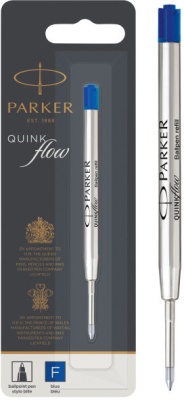 Стержень шариковый Parker QuinkFlow Z08 (1950368) F 0.8мм синие чернила блистер