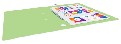 Папка на 2-х D-кольцах Бюрократ Минерал GEM0812/2RGRN A4 пластик 0.7мм кор.32мм торц.карм с бум. встав зеленый турмалин