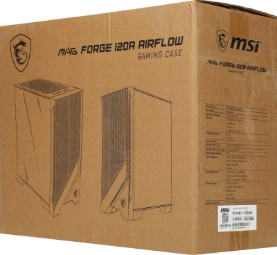 Корпус MSI MAG Forge 120A черный без БП ATX 2x120mm 2xUSB3.0 audio bott PSU