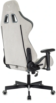 Кресло игровое Knight Regal Fabric светло-серый/серый искусственная замша крестов. металл